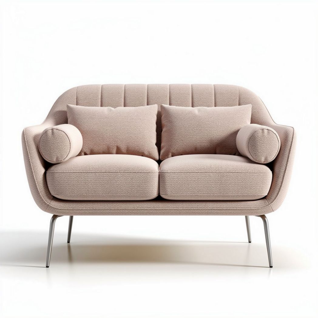 Divano in tessuto con cuscini inclusi per living – 150 x 80 x 70 cm