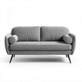 Divano in tessuto grigio per soggiorno – 150 x 80 x 75 cm