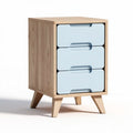 Comodino in metallo verniciato per camera da letto con due cassetti – 40 x 40 x 50 cm